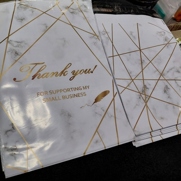 NWT -15ct. 14.5x19 Polymailers Random Thank You Cards/Stickers - Picture 5 of 5